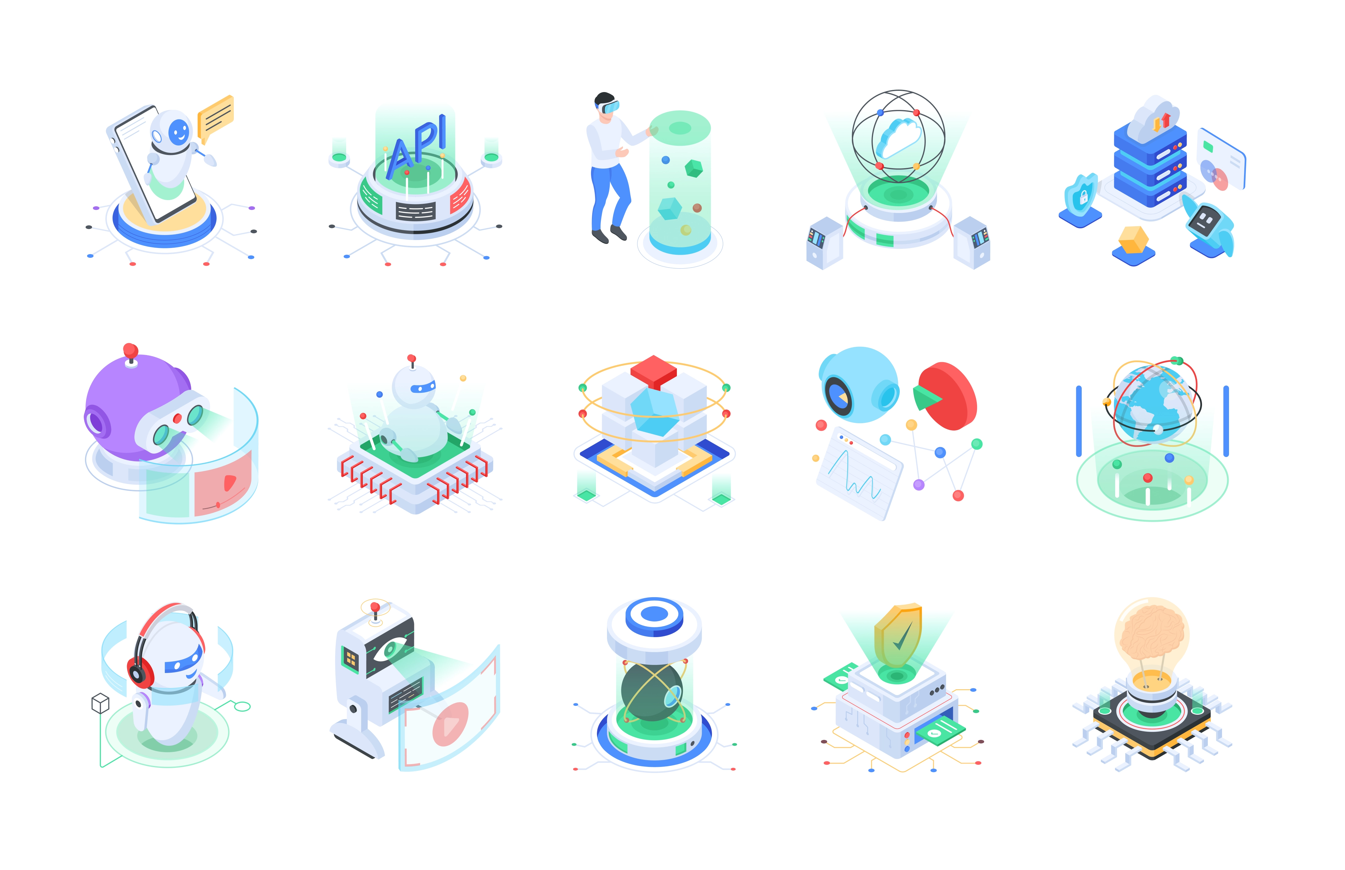 VR Isometric Icons